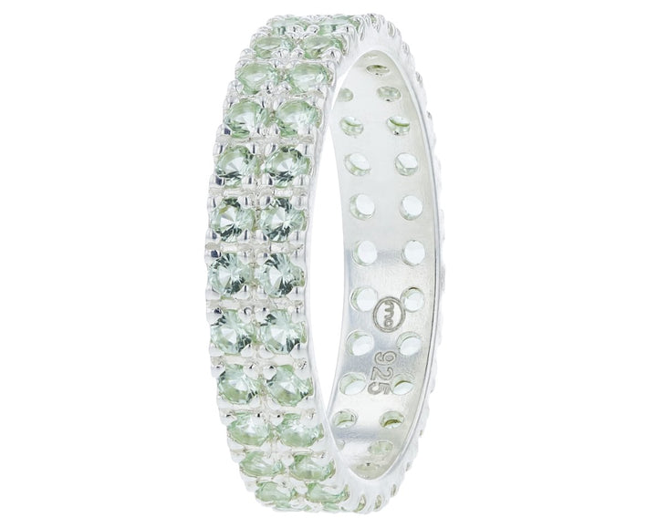 LUMINA Aloe green  - interchangeable inner ring in 925 silver for mood ring