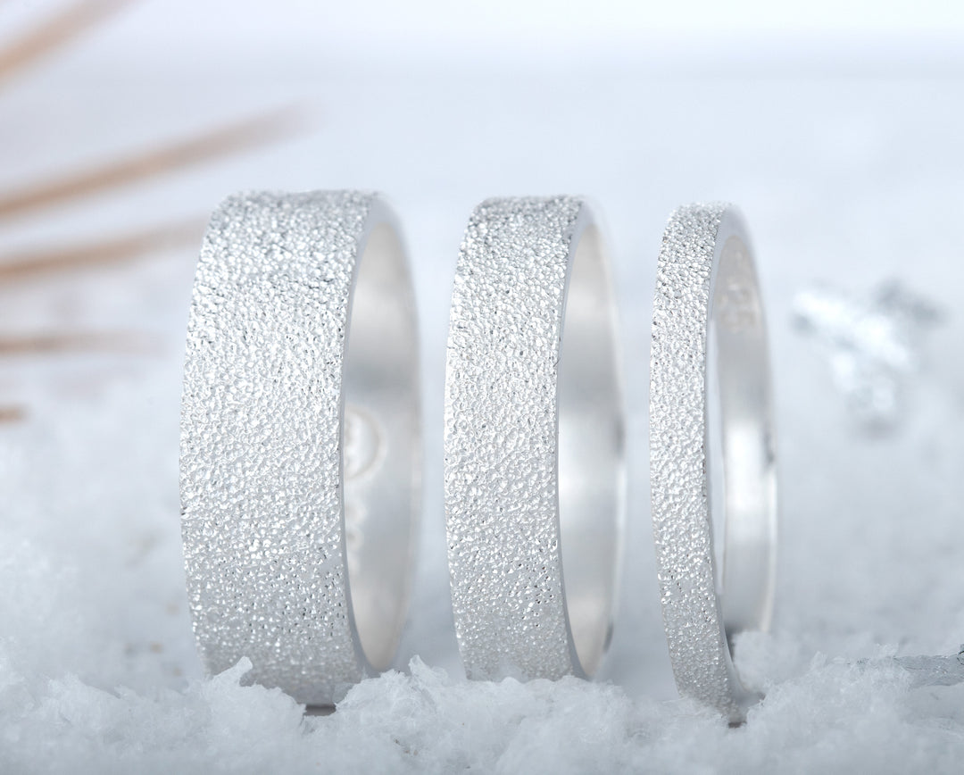Anneau (addon deux tiers) en argent 925 "Neige éternelle" pour bague mood interchangeable – spécial 20 ans