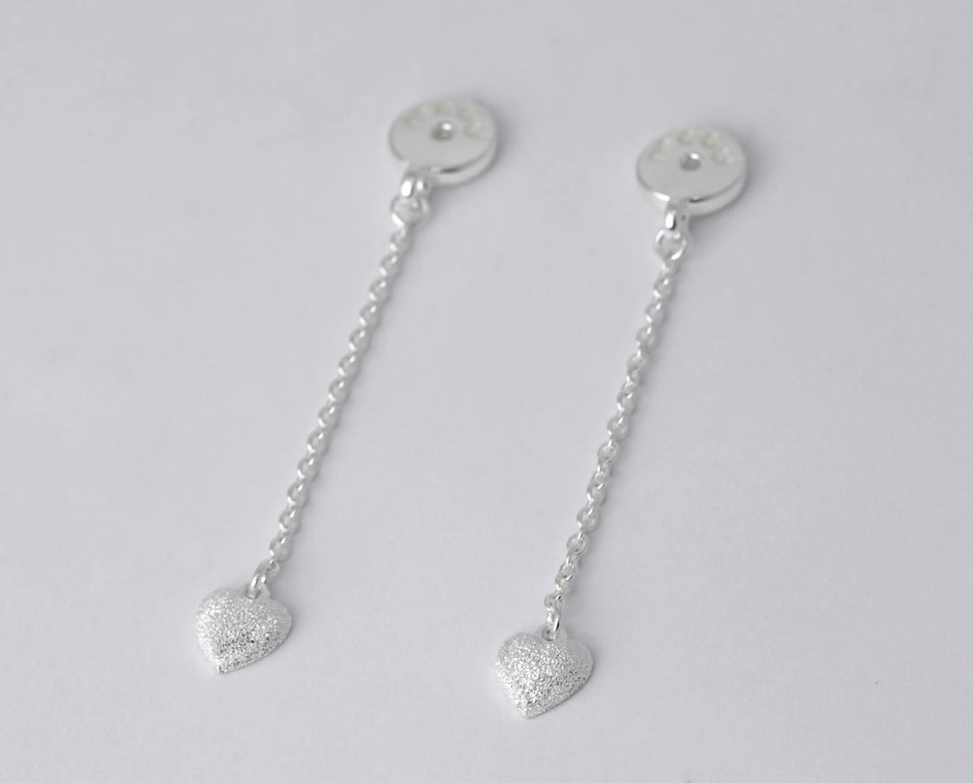 Drop „Heart“ Ohrhänger aus 925er Silber für mood Ohrringe