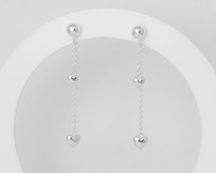 "Clip & Drop Heart" mood aus 925er Silber (Auswechselbarer Ohrschmuck)