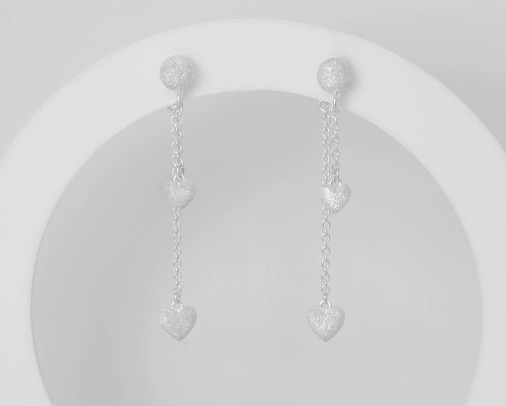 "Clip & Drop Heart" mood aus 925er Silber (Auswechselbarer Ohrschmuck)