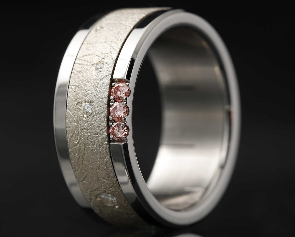 deux tiers avec base millepora serti de diamants pour bague mood interchangeable