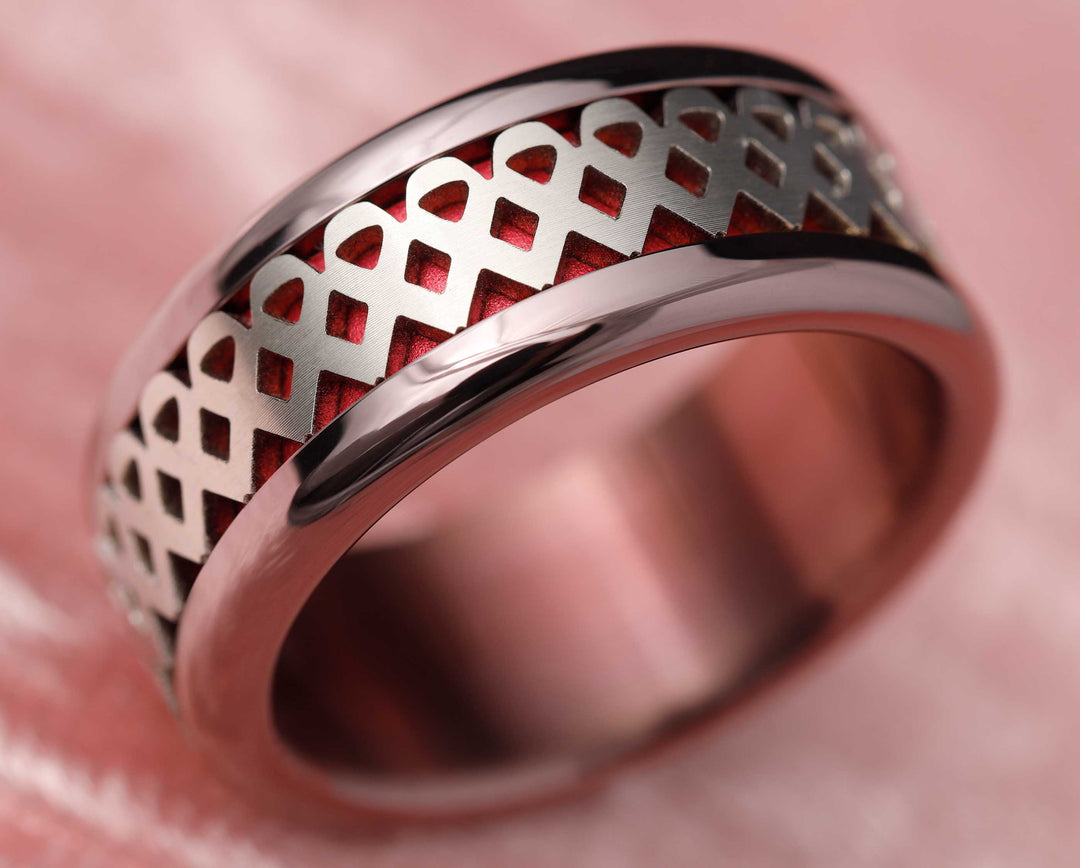 Deux tiers 3D Ruban Rose