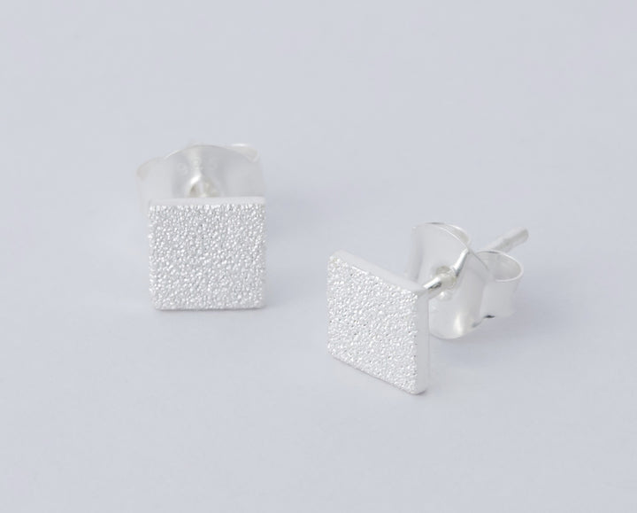 "Clip Square" mood in 925 silver eternal snow (ear jewel)