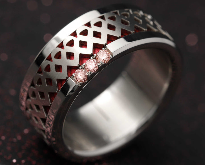 Deux tiers 3D Ruban Rose