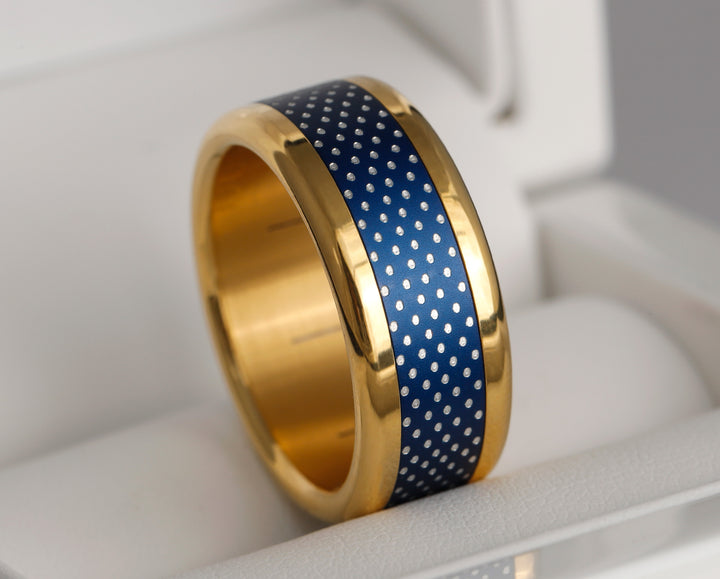 ⸰⸰⸰⸰⸰ 2/3 addon in aluminium little dots navy blue ⸰⸰⸰⸰⸰