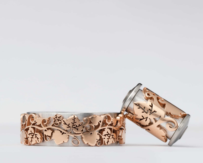Set mood x Liliflo - Vines <br> Link/Bracelet & Addon rose gold coloured