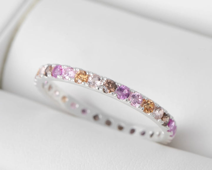 💍 Innenring (Medium Addon) "Aurelles" aus 925er Silber mit Zirkonia Steinen besetzt