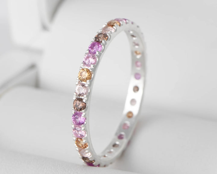 💍 Innenring (Medium Addon) "Aurelles" aus 925er Silber mit Zirkonia Steinen besetzt