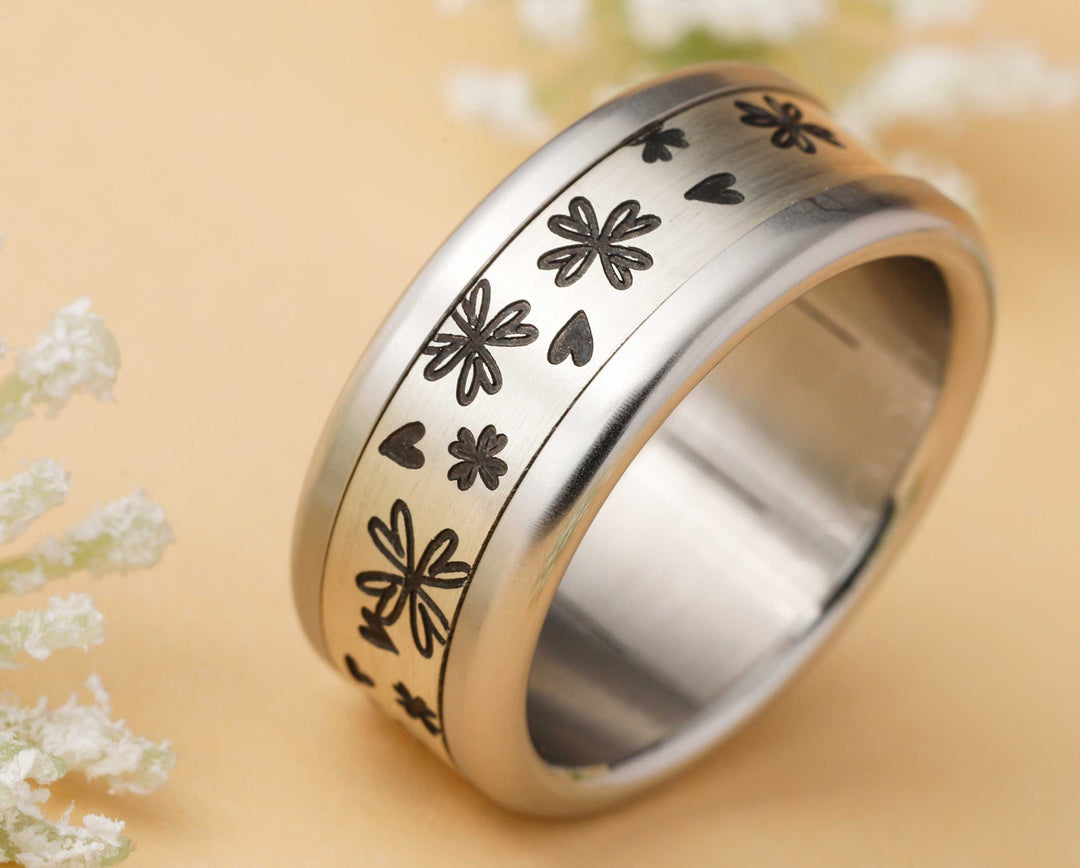 2/3 Addon aus Silber Blumen