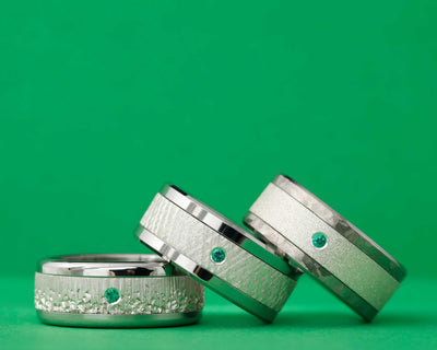 2/3 addon in silver emerald crossed