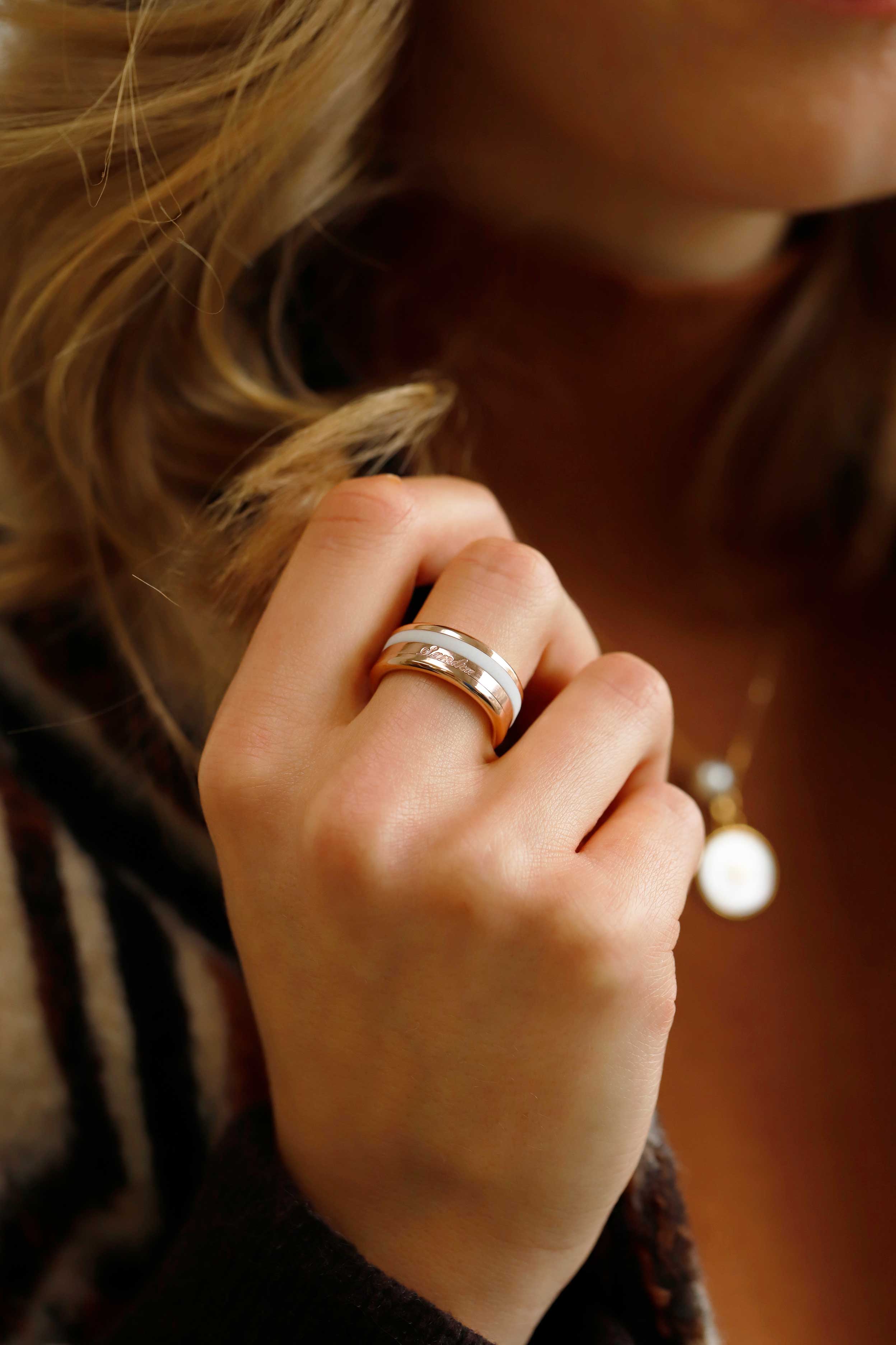 Bague femme avec gravure personnalisée online