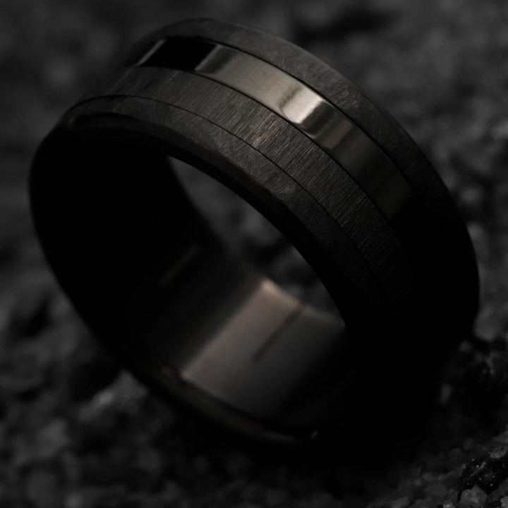 ⚫️ Medium acier noir froissé