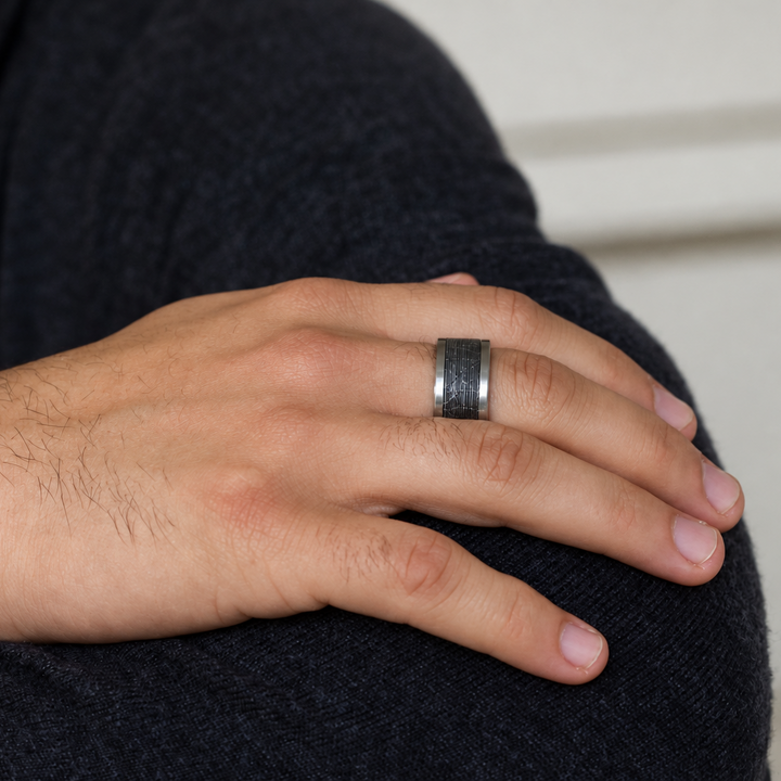 Anneau (addon) en argent 925 « Cire perdue » pour bague mood interchangeable