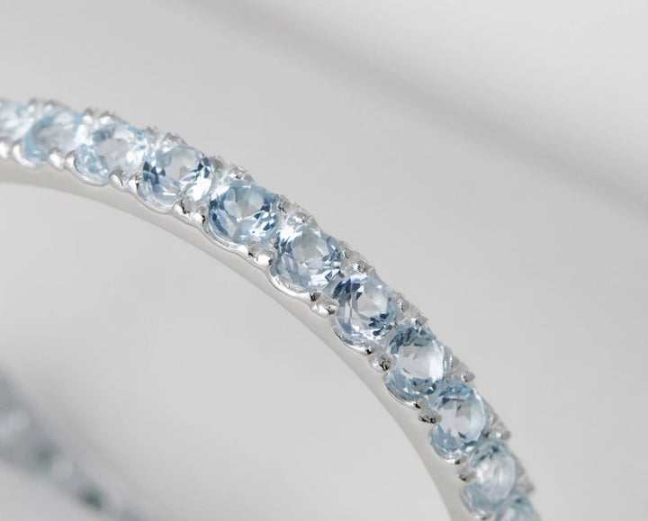 SKY BLUE -  addon (medium) en argent serti de Topazes - Sky blue