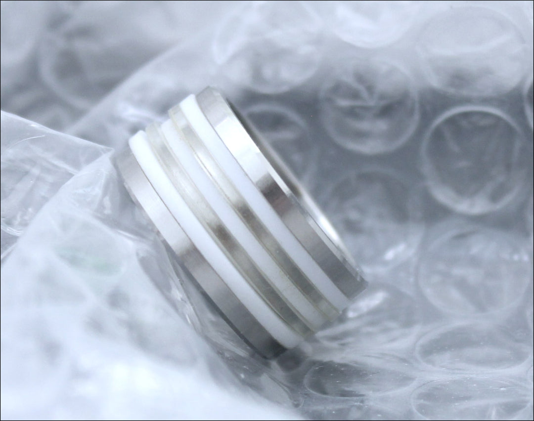 Innenring (Addon) mini aus schwarzem oder durchsichtigem Polymer für auswechselbaren mood Ring