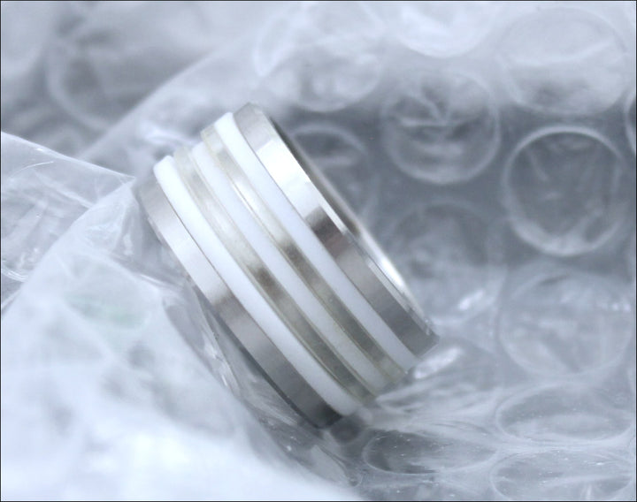 Innenring (Addon) mini aus schwarzem oder durchsichtigem Polymer für auswechselbaren mood Ring