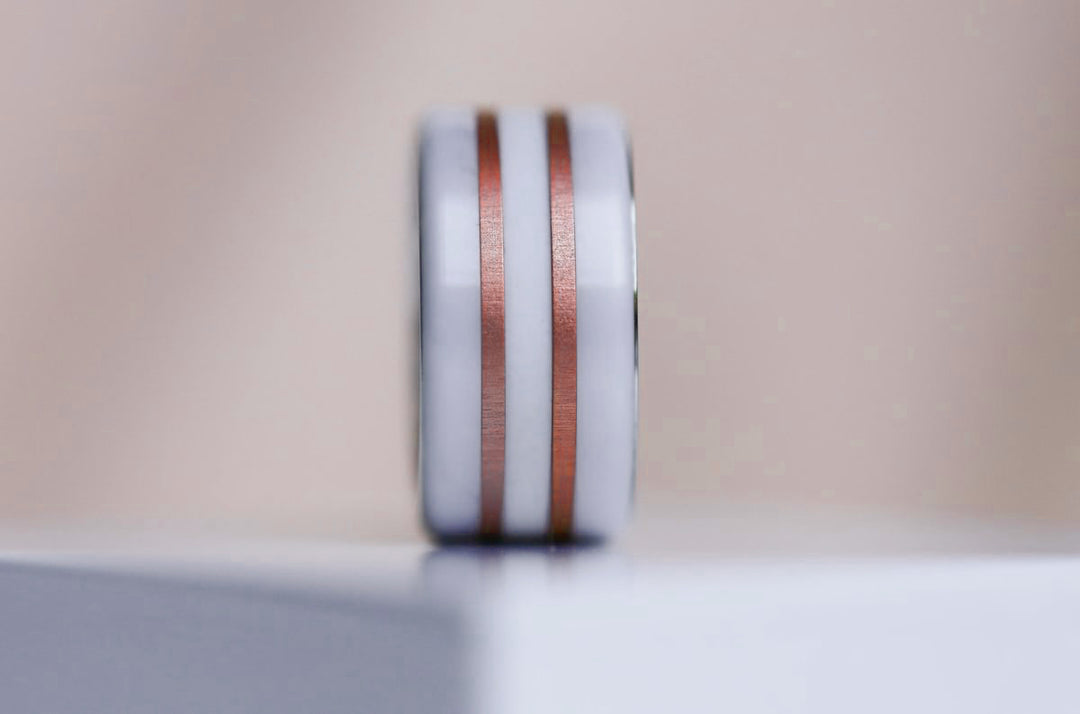 🧡 Anneaux (2x minis) en aluminium corail pour bague mood interchangeable