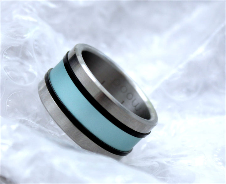 Innenring (Addon) mini aus schwarzem oder durchsichtigem Polymer für auswechselbaren mood Ring