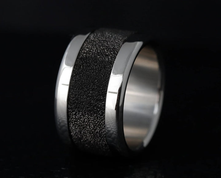 Inner ring (addon) in 925 silver "Kilauea" black finish for interchangeable mood ring
