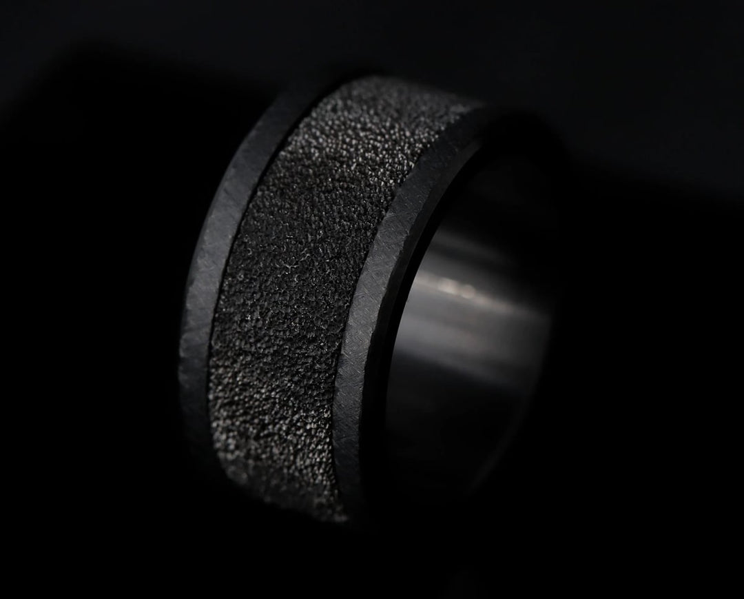 Inner ring (addon) in 925 silver "Kilauea" black finish for interchangeable mood ring