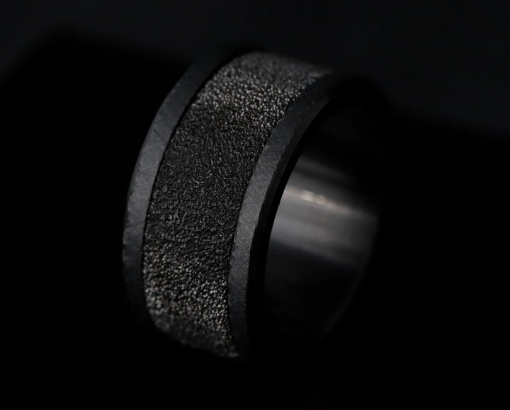 Inner ring (addon) in 925 silver "Kilauea" black finish for interchangeable mood ring