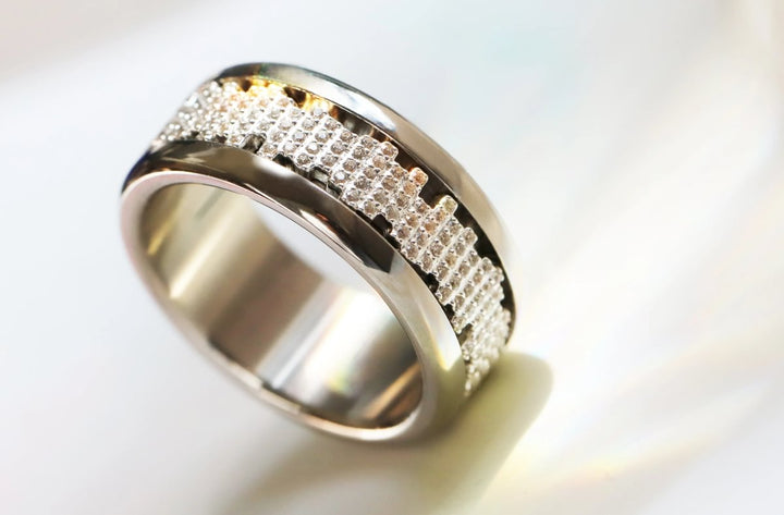 Anneau (deux tiers) "Harmonie" en argent pour bague mood interchangeable