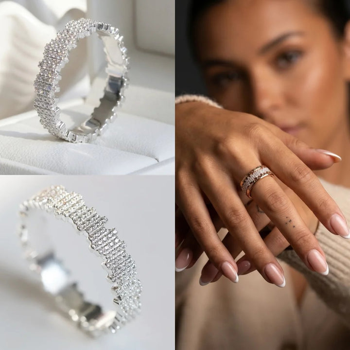 Anneau (deux tiers) "Harmonie" en argent pour bague mood interchangeable