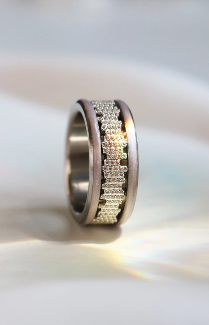 Anneau (deux tiers) "Harmonie" en argent pour bague mood interchangeable