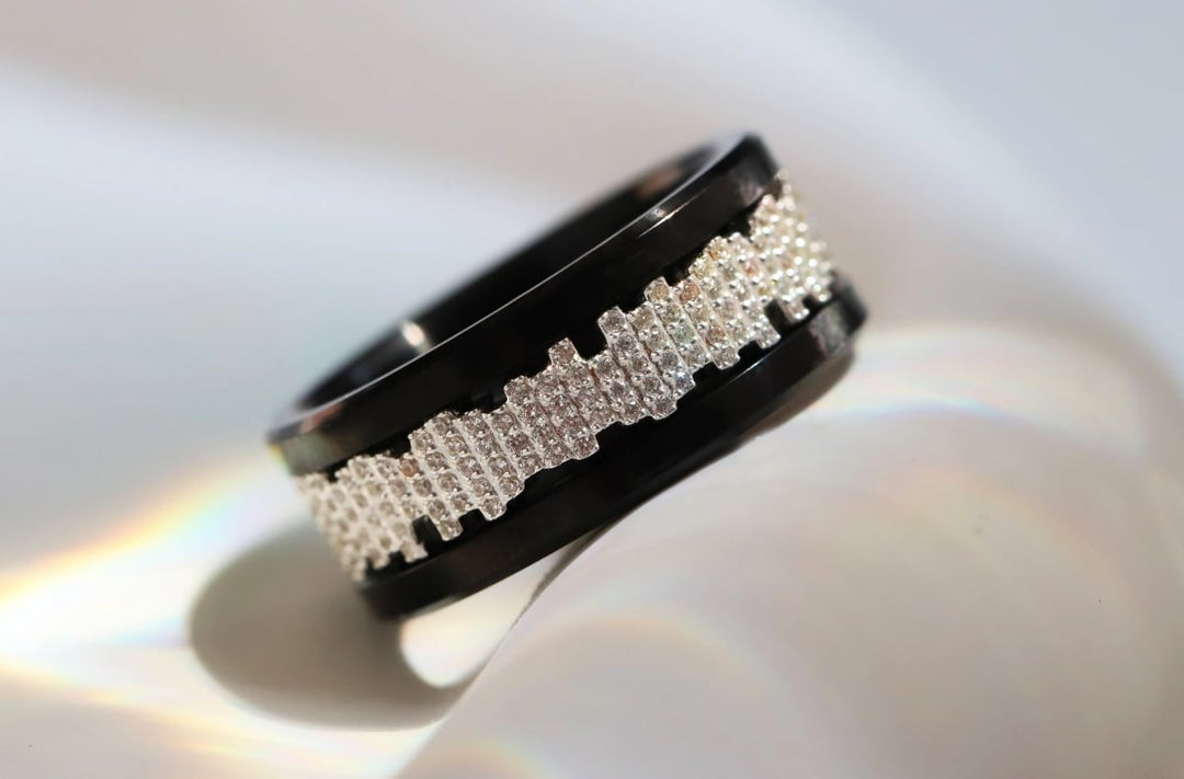 Anneau (deux tiers) "Harmonie" en argent pour bague mood interchangeable