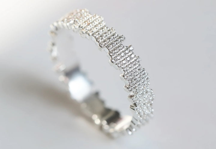 Anneau (deux tiers) "Harmonie" en argent pour bague mood interchangeable