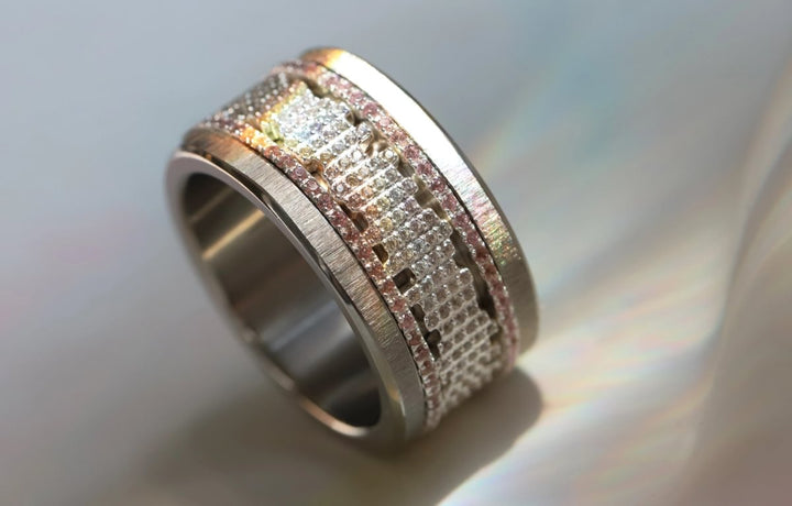 Anneau (deux tiers) "Harmonie" en argent pour bague mood interchangeable