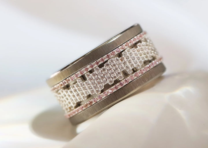 Anneau (deux tiers) "Harmonie" en argent pour bague mood interchangeable