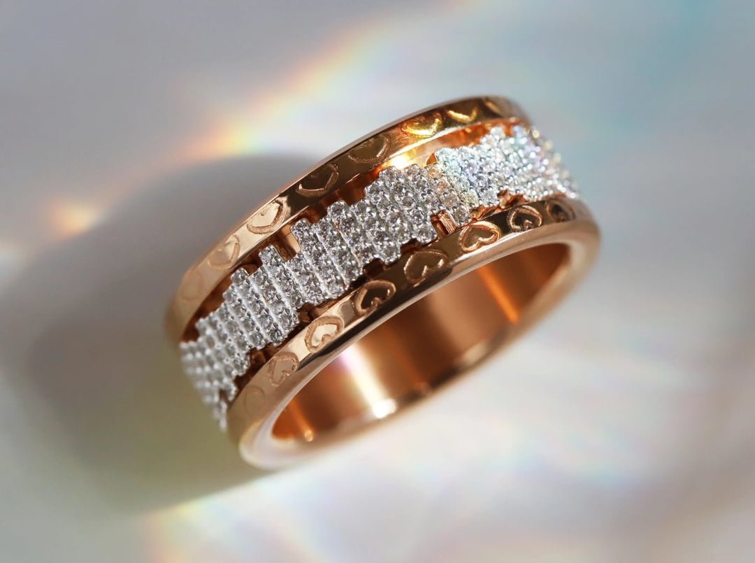 Anneau (deux tiers) "Harmonie" en argent pour bague mood interchangeable