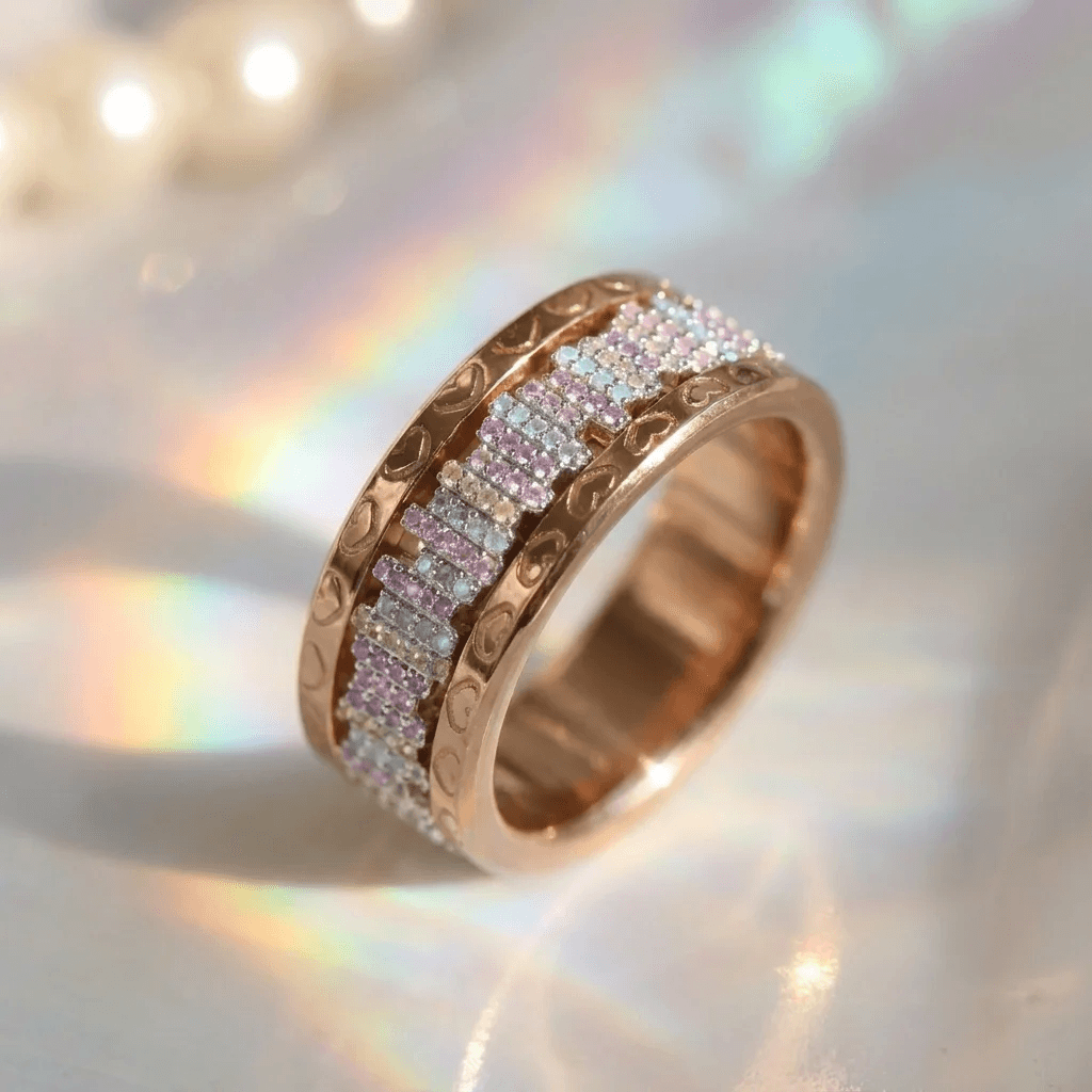 Anneau (deux tiers) "Mélodie " en argent pour bague mood interchangeable