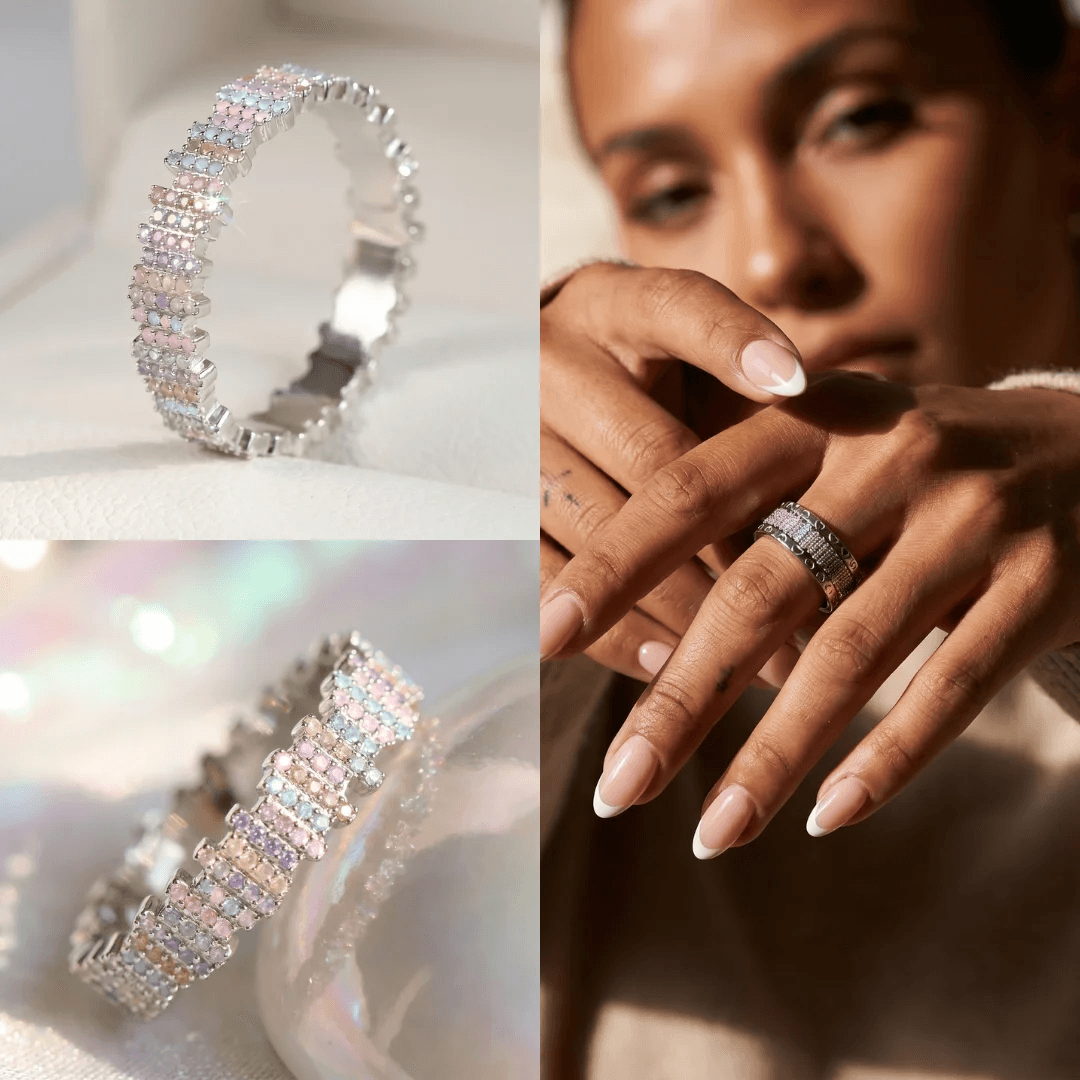 Anneau (deux tiers) "Mélodie " en argent pour bague mood interchangeable
