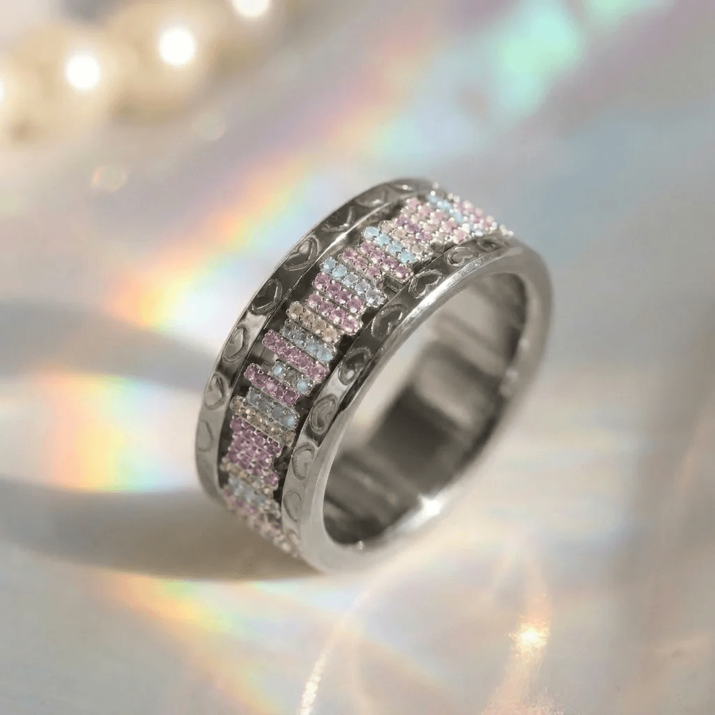 Anneau (deux tiers) "Mélodie " en argent pour bague mood interchangeable