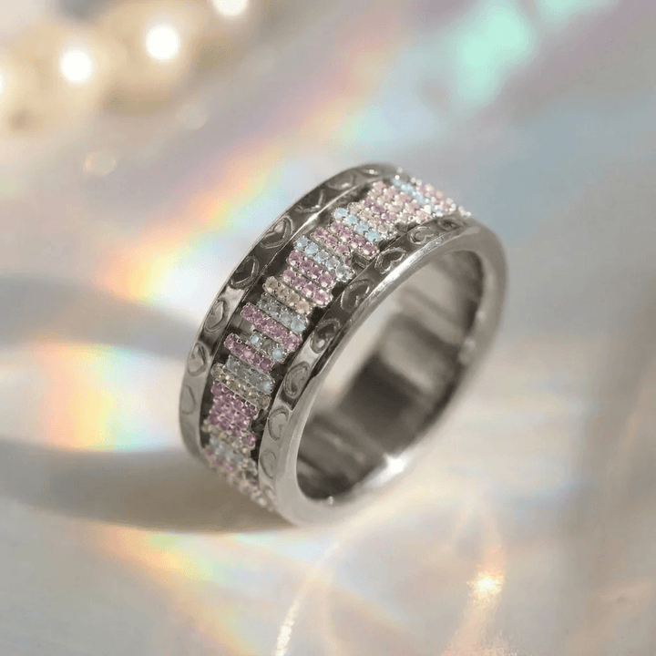 Anneau (deux tiers) "Mélodie " en argent pour bague mood interchangeable