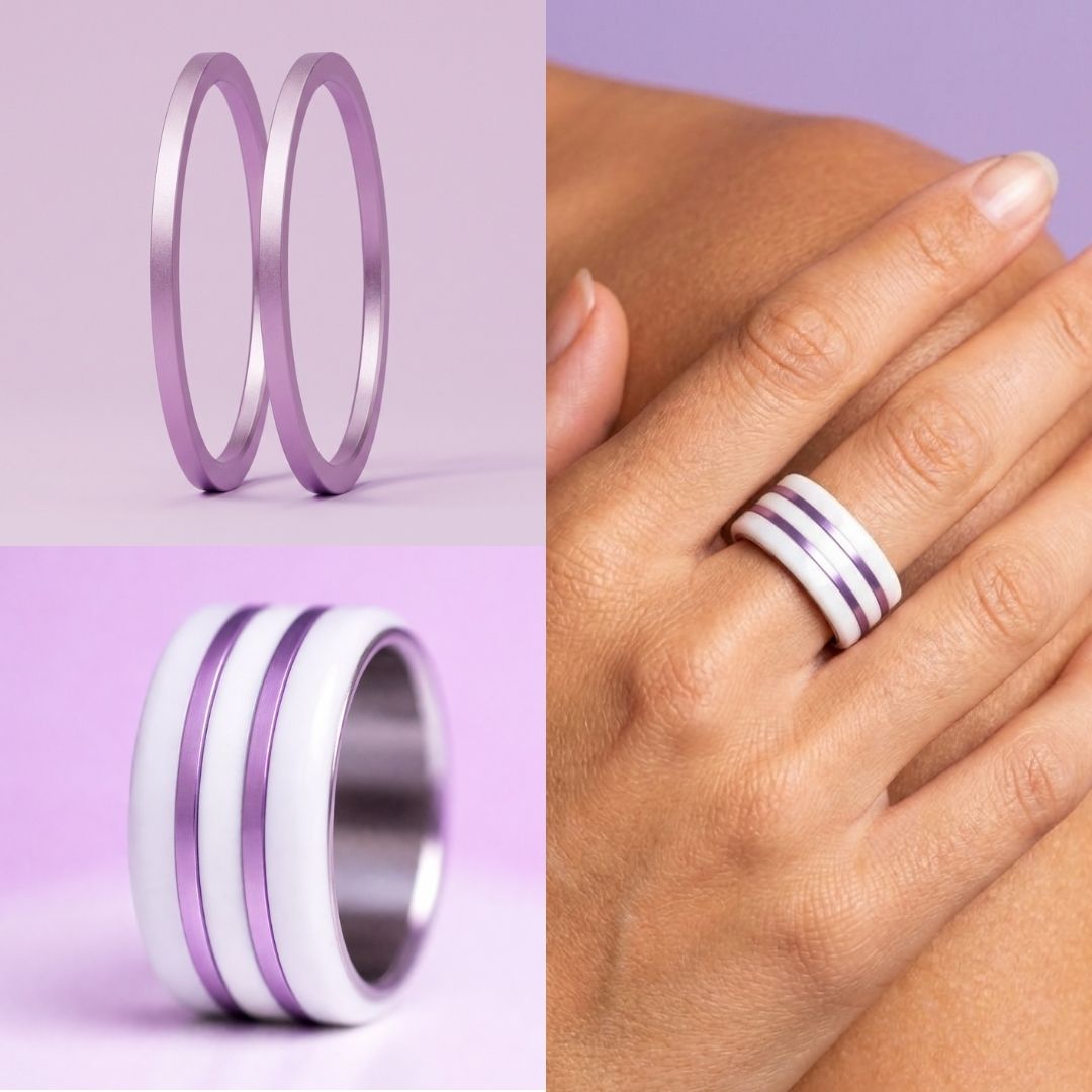 💟 Pack de 2 minis en aluminium belipastel,  pour bague mood interchangeable