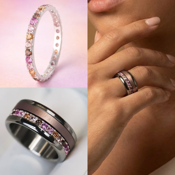 💍 Innenring (Medium Addon) "Aurelles" aus 925er Silber mit Zirkonia Steinen besetzt