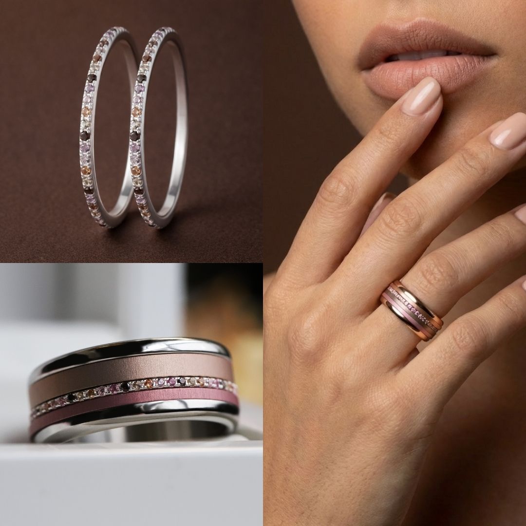 💍 Innenring (Mini Addon) "Aurelles" aus 925er Silber mit Zirkonia Steinen besetzt