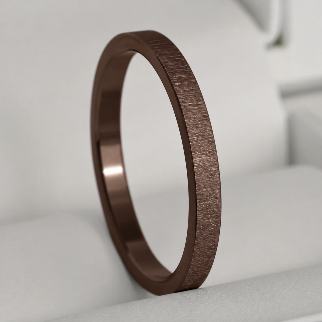 Anneau (medium) "🥥Coco - Froissé" en argent froissé pour bague mood interchangeable