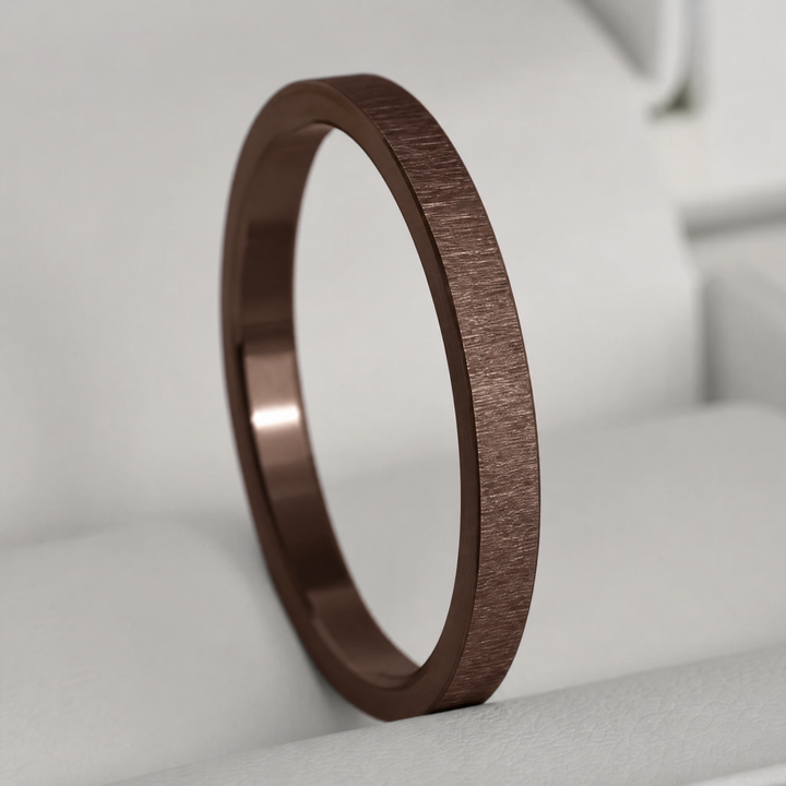 Anneau (medium) "🥥Coco - Froissé" en argent froissé pour bague mood interchangeable