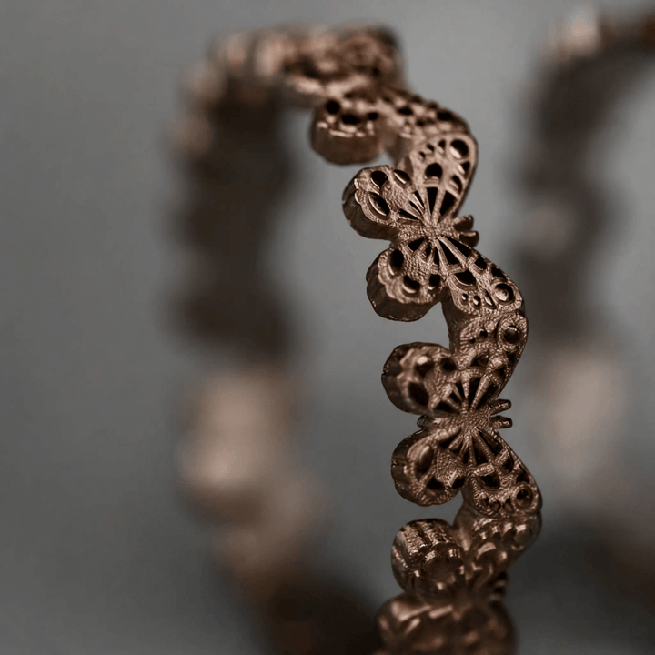 Anneau (deux tiers) "🥥 Coco - Mariposa" en argent pour bague mood interchangeable