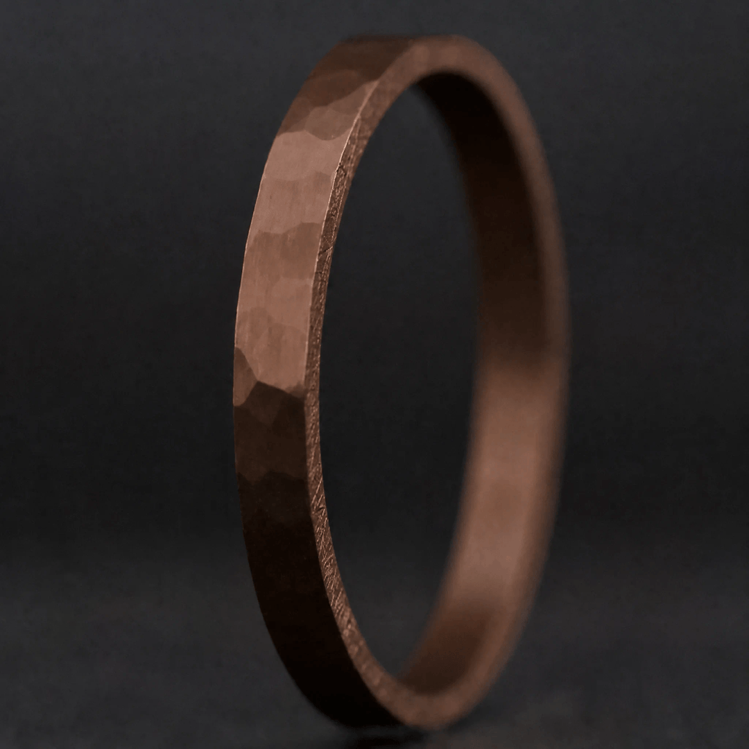 Anneau (medium) "🥥 Coco - martelé " en argent pour bague mood interchangeable