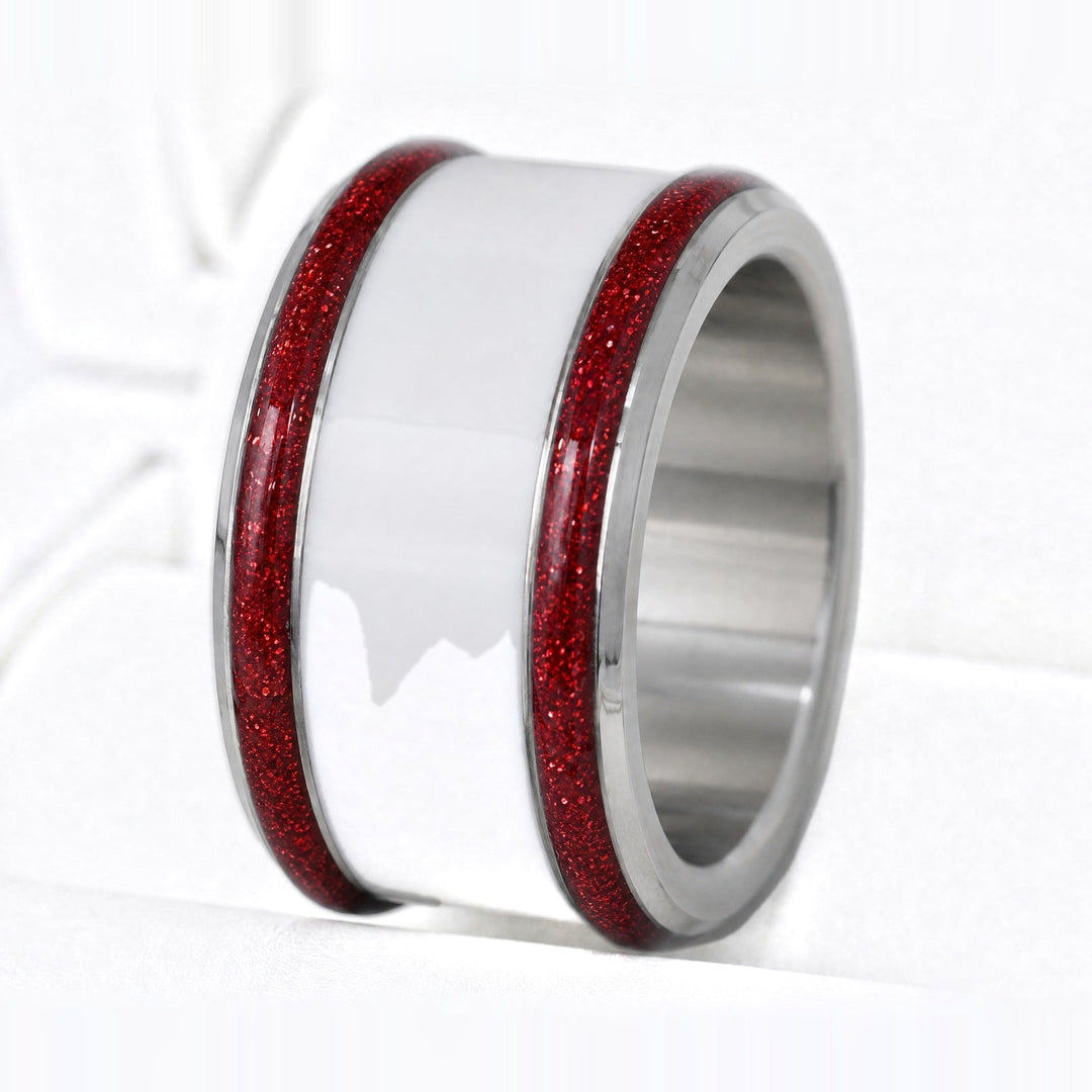 Rubis d'Hiver — Base carrée polie — Émail d'Hiver mood