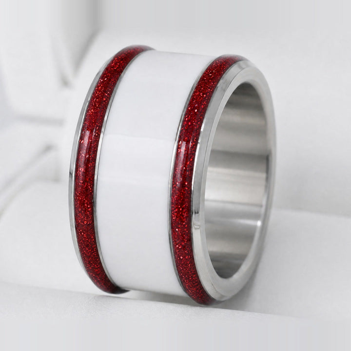 Rubis d'Hiver — Base carrée polie — Émail d'Hiver mood