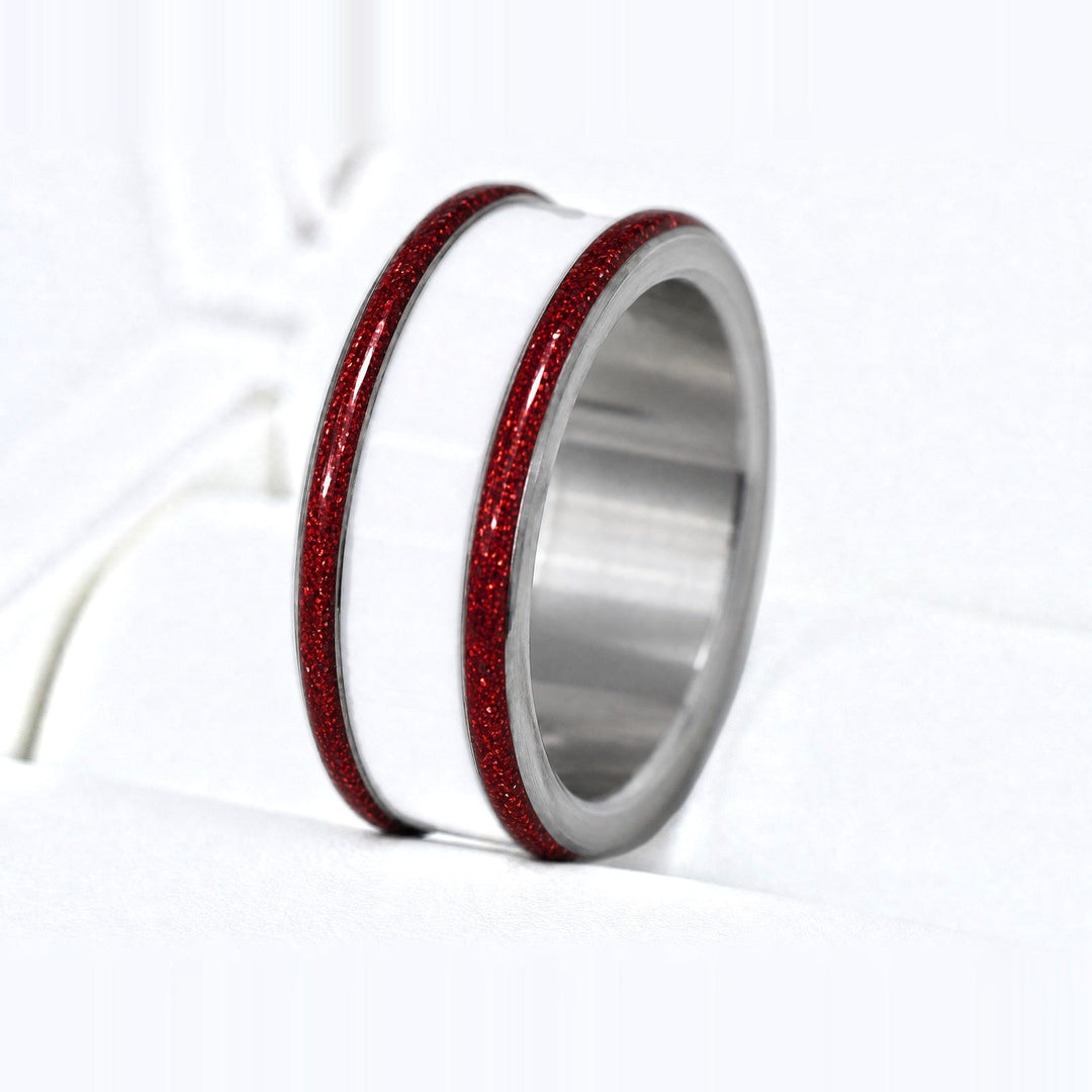 Rubis d'Hiver — Base carrée polie vue 3 — Émail d'Hiver mood