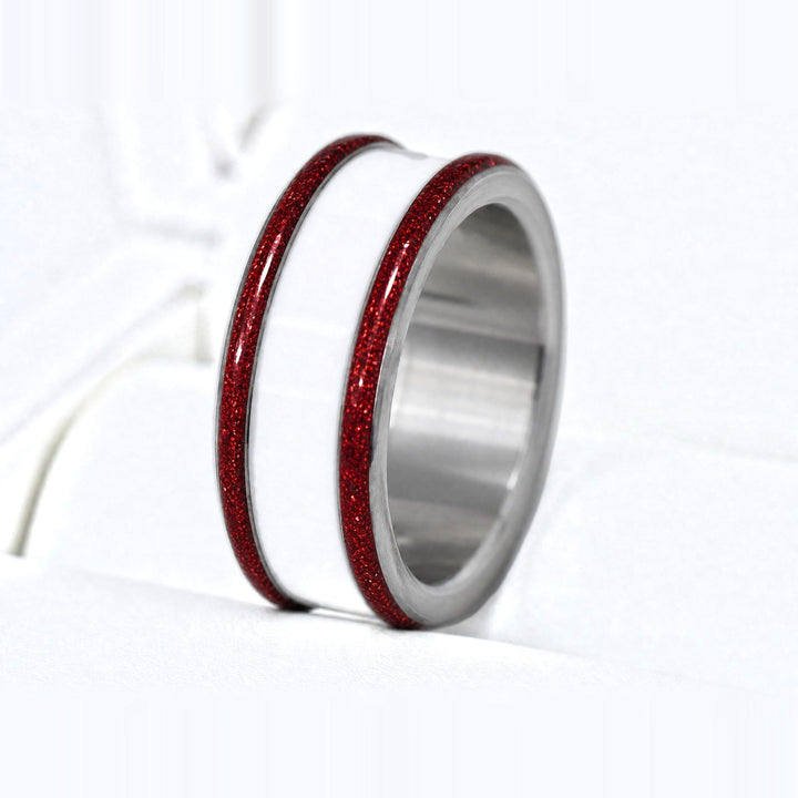 Rubis d'Hiver — Base carrée polie vue 3 — Émail d'Hiver mood