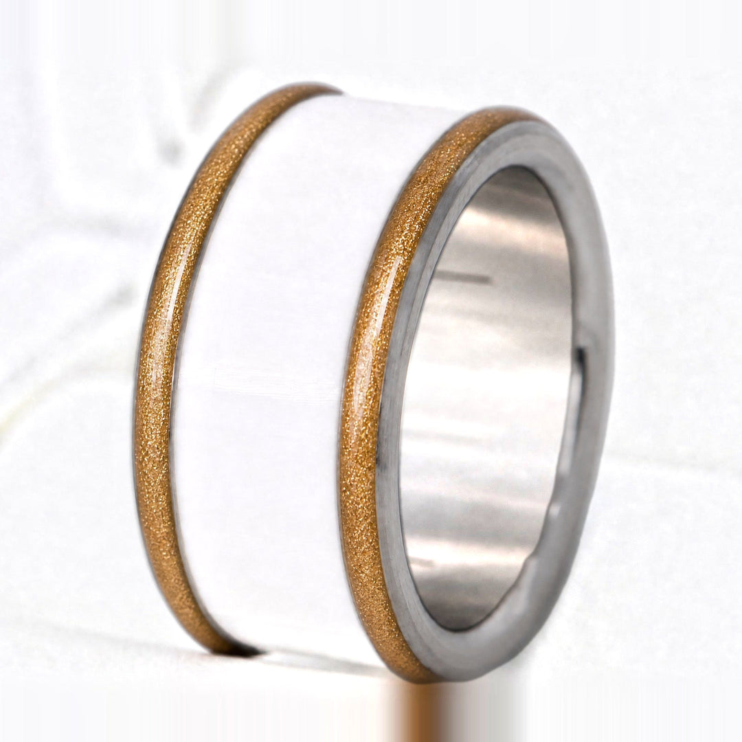 Poussière d'Or — Base carrée polie vue 3 — Émail d'Hiver mood
